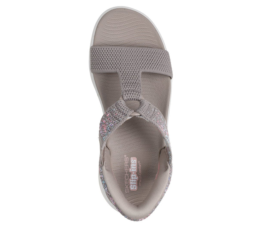 Slip-ins: GO WALK Massage Fit Sandal - Confetti Sky | Skechers outlet