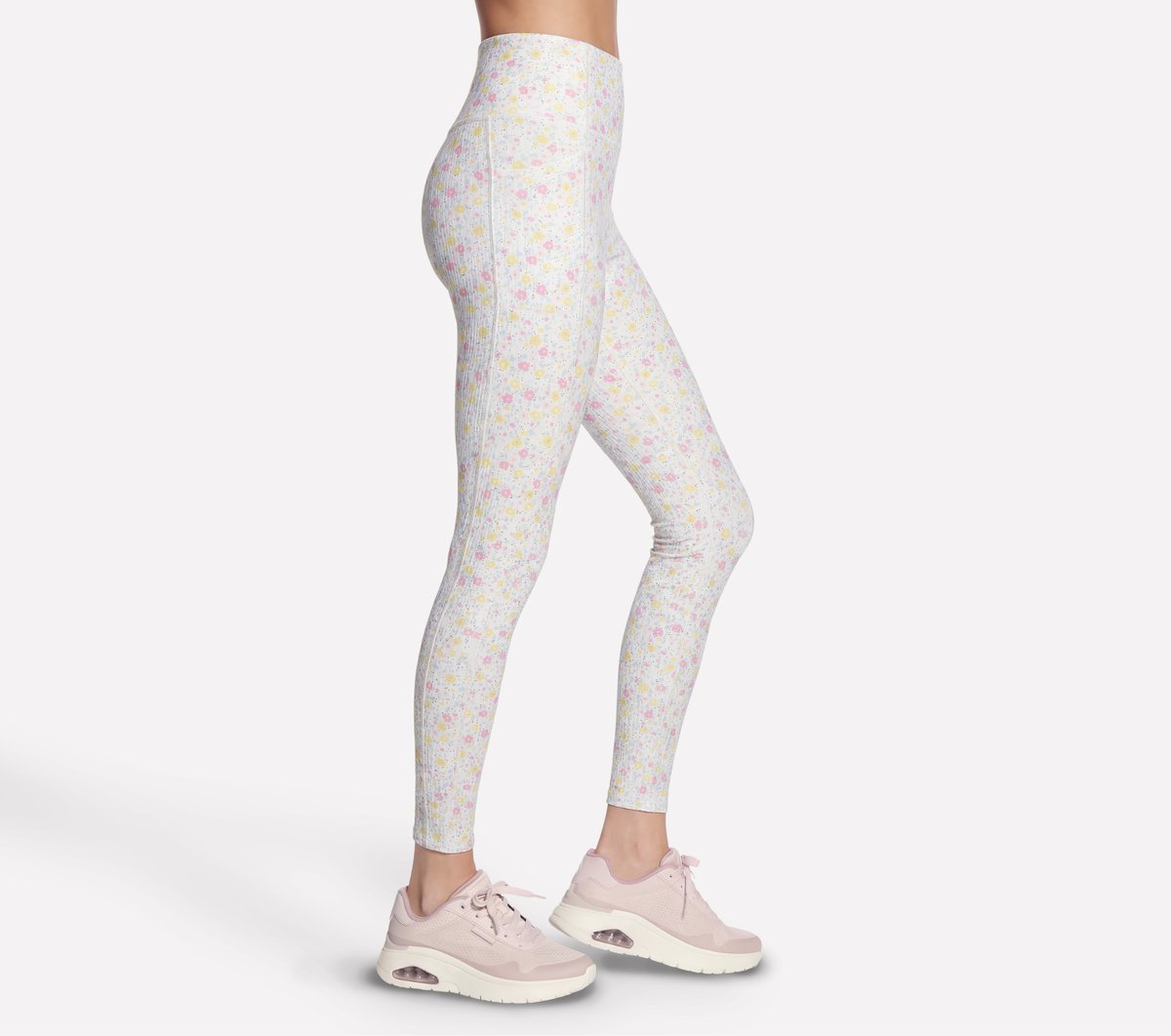GO WALK Rib Floral Full Length High-Waisted Legging | Skechers on sale