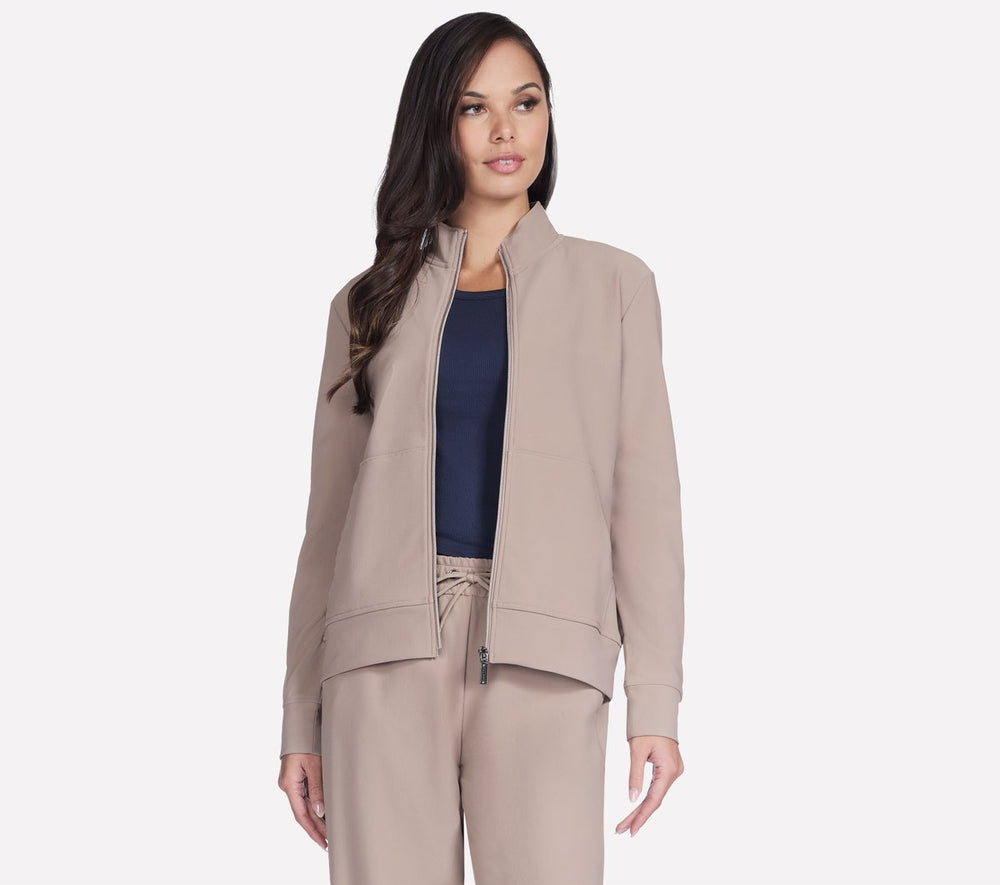 GO Luxe Rib Everyday Full Zip Jacket | Skechers discount
