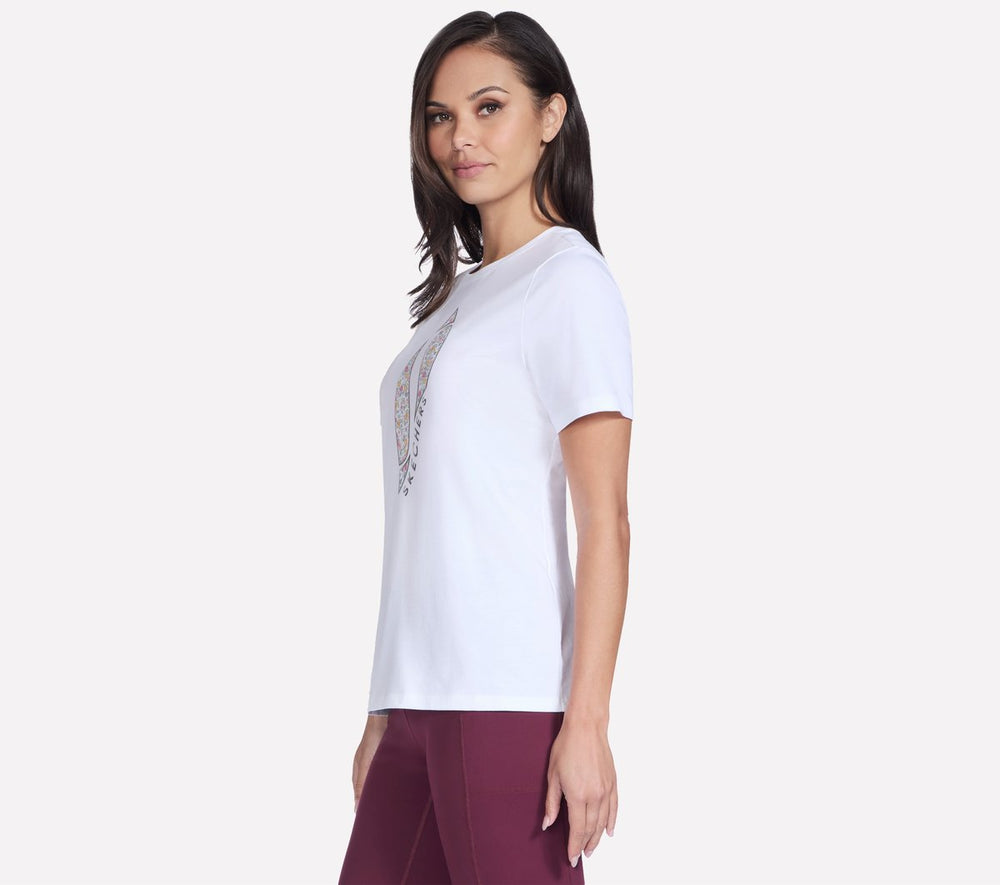 Floral Diamond Short Sleeve Tee | Skechers outlet