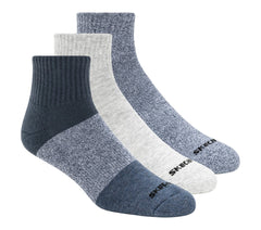 3 Pack Men's Colorblock Quarter Socks | Skechers outlet