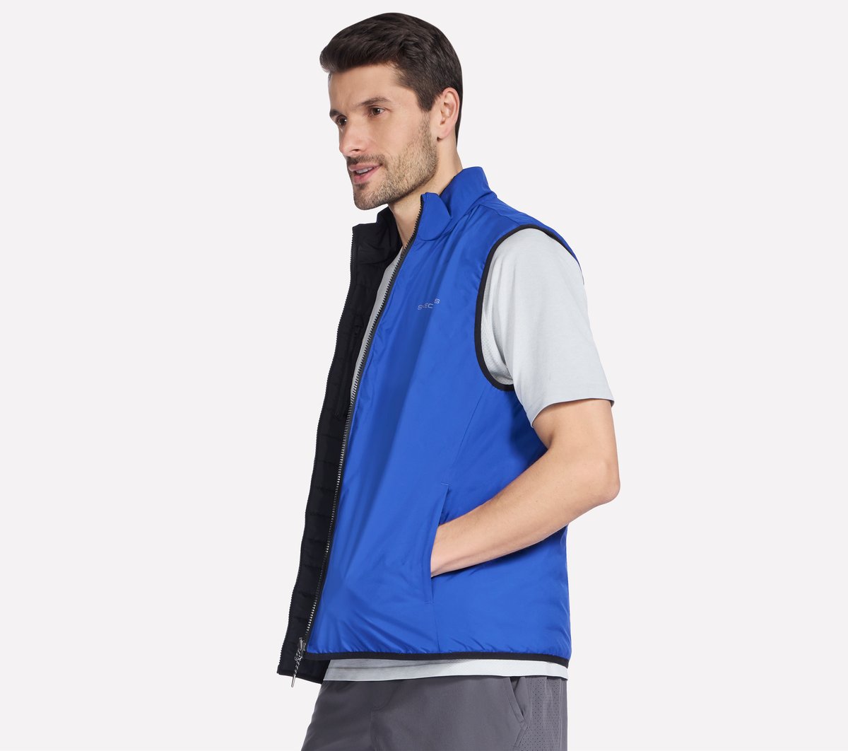 GO SHIELD Cozy Fit Altitude Reversible Vest | Skechers for sale