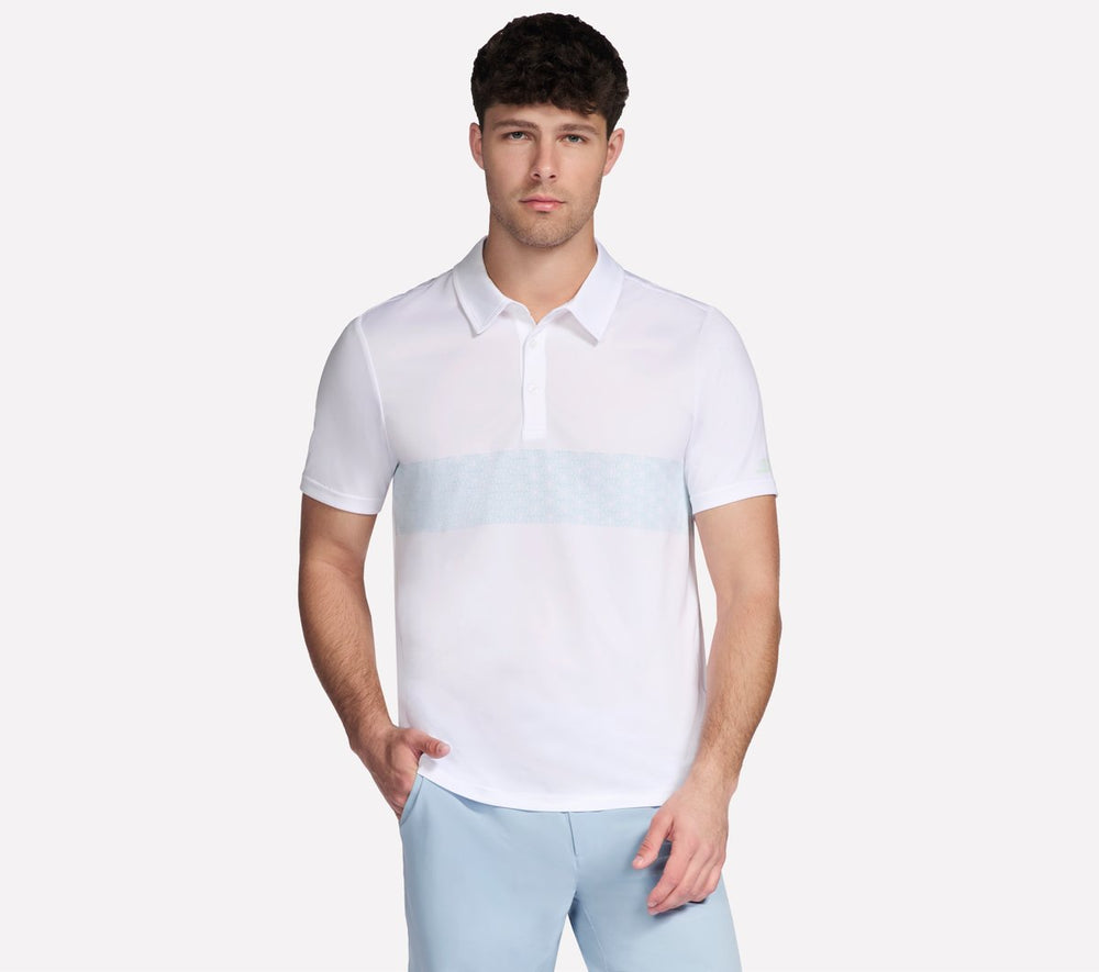 GO DRI Charge Palm Stripe Polo | Skechers outlet